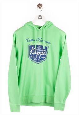 Vintage  Kappa  Hoodie Logo Print Green