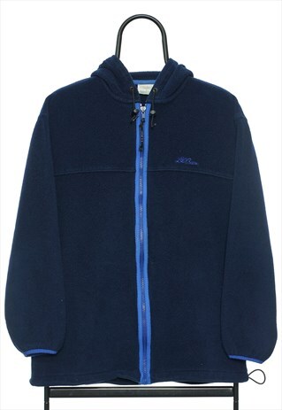 Vintage LL Bean Navy Full Zip Fleece Womens