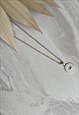 Gold White Evil Eye Dainty Charm Pendant  Necklace