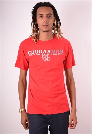 CHAMPION MENS VINTAGE UH COUGARMOM T-SHIRT TOP MEDIUM 90S