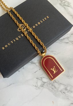 Authentic Louis Vuitton Luggage Tag Pendant Reworked Pendant