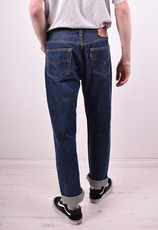 LEVI'S 501 MENS VINTAGE JEANS W34 L32 BLUE 90'S