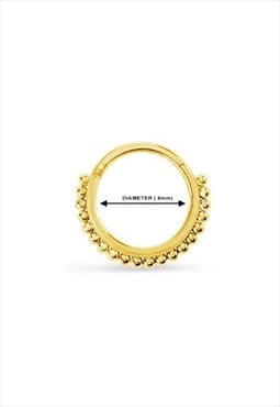 Gold hinged segment ring 8mm