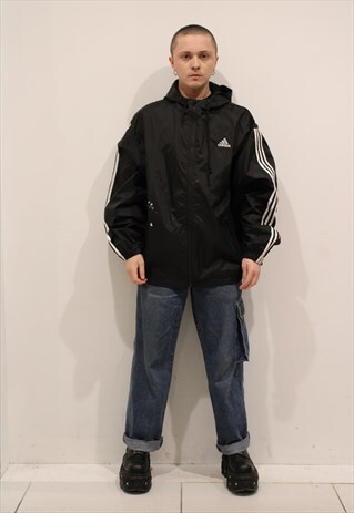 BLACK ADIDAS SHELL JACKET