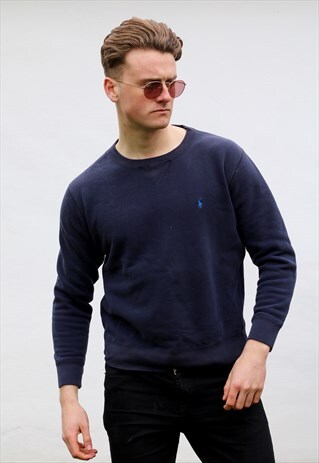 RALPH LAUREN USA MINIMALIST MIDNIGHT BLUE SWEATSHIRT