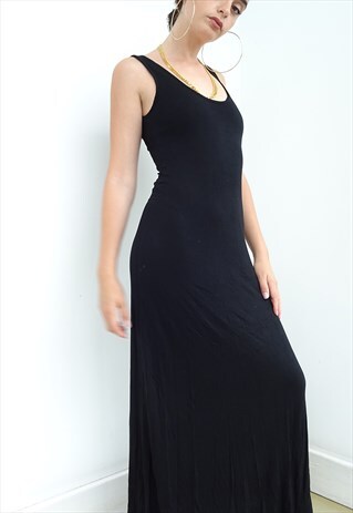 VINTAGE Y2K, BODY-CON, MAXI DRESS.