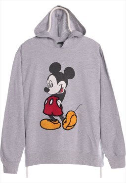 Vintage Grey Disney Mickey Hoodie - Medium
