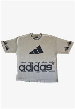 Vintage 90s Adidas All Over Print Spell Out Top
