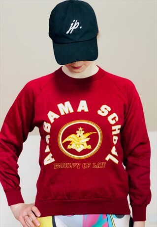 ALABAMA LAW COLLEGE 80S WOMEN ITALY SWEATER SWEATSHIRT RE