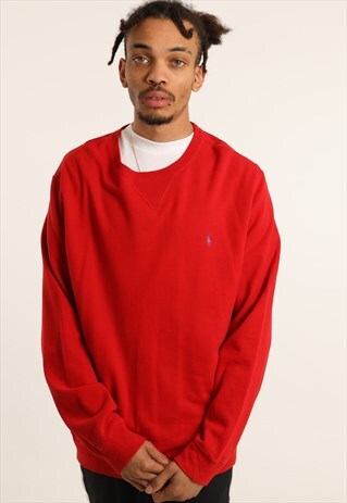 VINTAGE RALPH LAUREN EMBROIDERED LOGO SWEATSHIRT