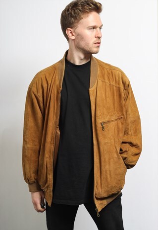 VINTAGE SUEDE BOMBER JACKET