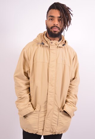 FILA MENS VINTAGE JACKET XL BEIGE 90S