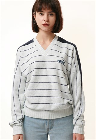 90S VINTAGE OLDSCHOOL PUMA STRIPED SWEATSHIRT 16144