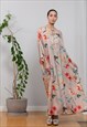Floral Maxi Dress, Resort Dress, Kaftan Maxi Dress