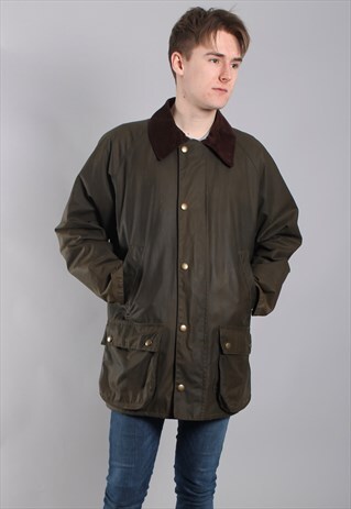 VINTAGE OLIVE GREEN WAX JACKET