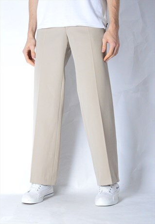 VINTAGE 70S BEIGE MINIMALIST PANTS