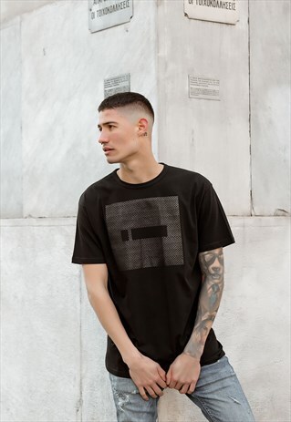 GLITTER LOGO BLACK T-SHIRT