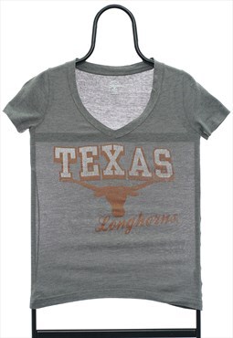 Retro Texas Longhorns Graphic Grey TShirt Womens