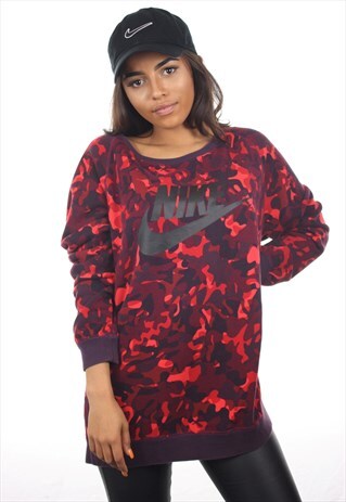 VINTAGE NIKE GRAPHIC CAMO SWEATSHIRT JUMPER