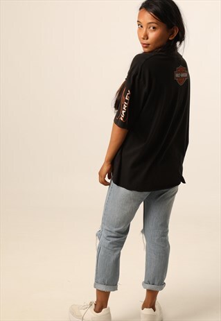 VINTAGE HARLEY-DAVIDSON GRAPHIC CROPPED T-SHIRT