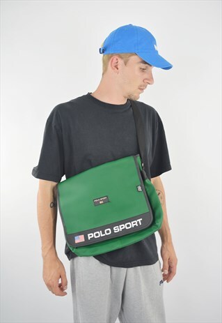 VINTAGE RALPH LAUREN POLO SPORT BIG SPELLOUT SHOULDER BAG