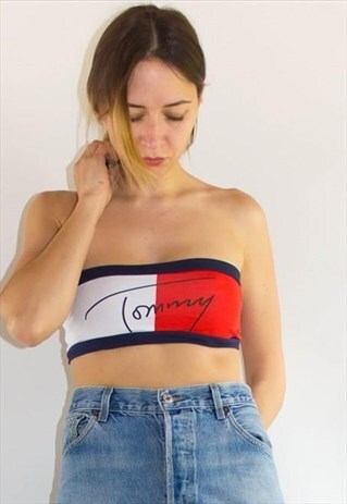 RETRO TOMMY HILFIGER BANDEAU TOP