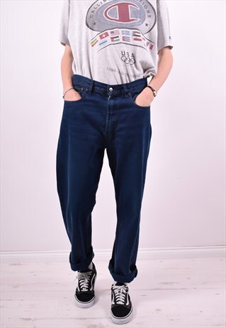 ENRICO COVERI MENS VINTAGE JEANS W36 L30 BLUE 90'S