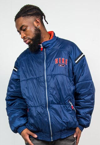 VINTAGE NIKE BLUE PUFFER JACKET PUFFA COAT