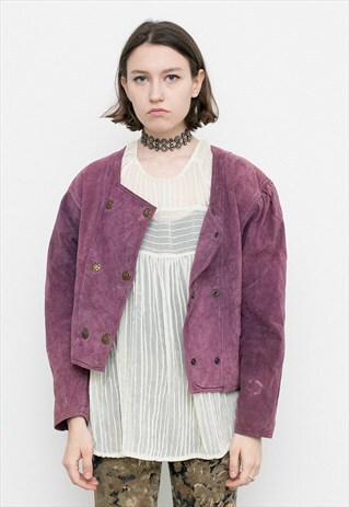 LILAC SUEDE JACKET