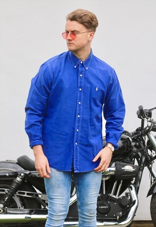 RALPH LAUREN USA TUFTS BLUE VINTAGE SHIRT