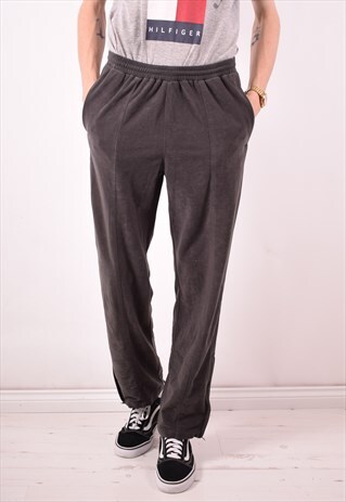 LOTTO MENS VINTAGE TRACKSUIT TROUSERS LARGE GREY 90S