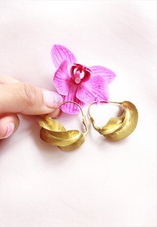 GOLD DIPPED BRASS FULANI EARRINGS.