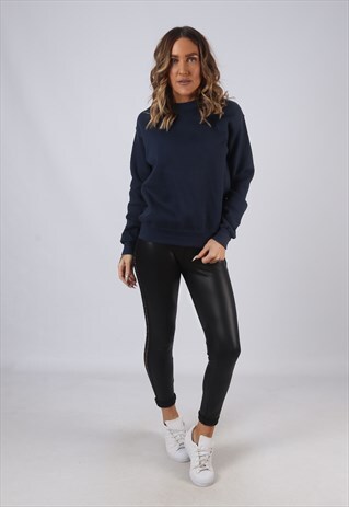 VINTAGE LEE SWEATSHIRT JUMPER PLAIN UK 8 - 10 (9LBB)