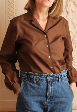 BROWN FITTED SHIRT