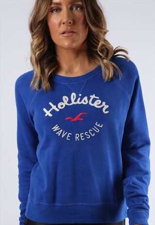 HOLLISTER SWEATSHIRT JUMPER PRINT LOGO UK 10 (AI4C)
