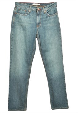 Faded Wash Tommy Hilfiger Straight Fit Jeans - W32