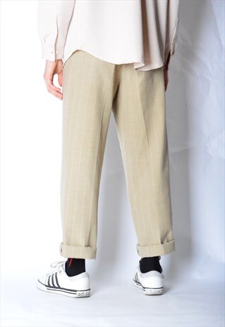 VINTAGE 90S BEIGE STRIPED PANTS