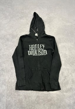 Harley-Davidson Hoodie Zip Up Graphic Logo Sweatshirt