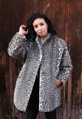 VINTAGE FAUX-FUR COAT