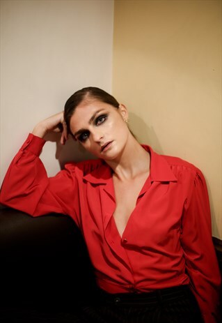 RARE VINTAGE 50'S RED SILKY BODY