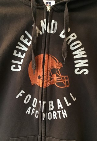 VINTAGE CLEVELAND BROWNS HOODIE NFL AUTHENTIC