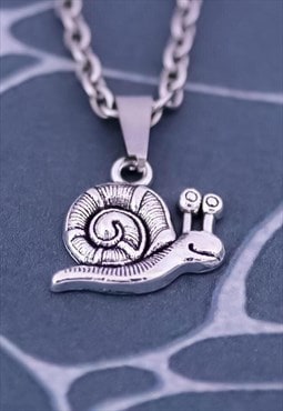 CRW Silver Snail Necklace 