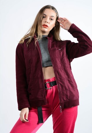 VINTAGE NIKE FLEECE IN MAROON WITH EMBROIDERED LOGO
