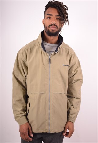 DIADORA MENS VINTAGE JACKET XL KHAKI 90S