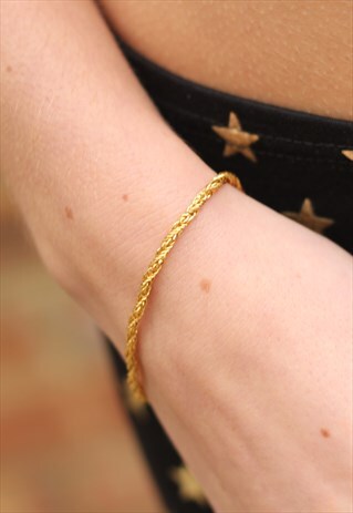 1970'S FINE WOVEN CHAIN BRACELET