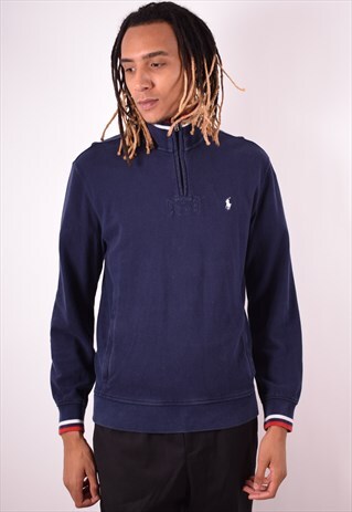 POLO RALPH LAUREN MENS VINTAGE SWEATSHIRT JUMPER MEDIUM 90S