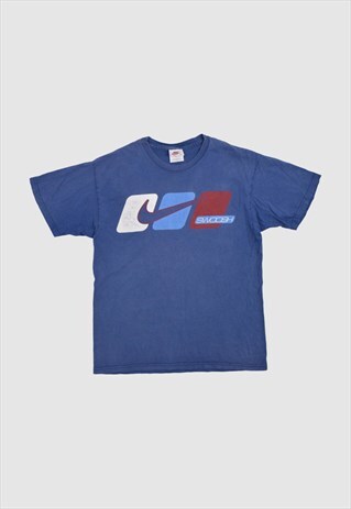 VINTAGE 90S NIKE GRAPHIC PRINT T-SHIRT IN BLUE