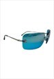 CHANEL SUNGLASSES RIMLESS RECTANGLE CC BLUE TINTED 4017