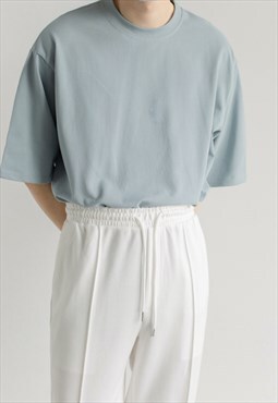 Men's Solid color short-sleeved t-shirt