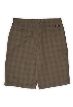 Vintage Dickies Workwear Brown Checked Shorts Mens